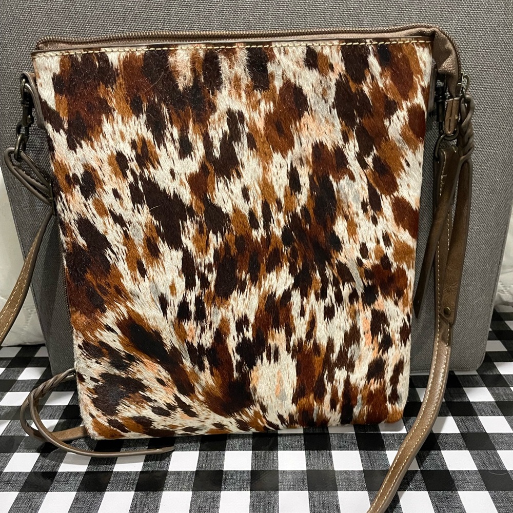 Tony Lama Brown and Cream Crossbody Bag